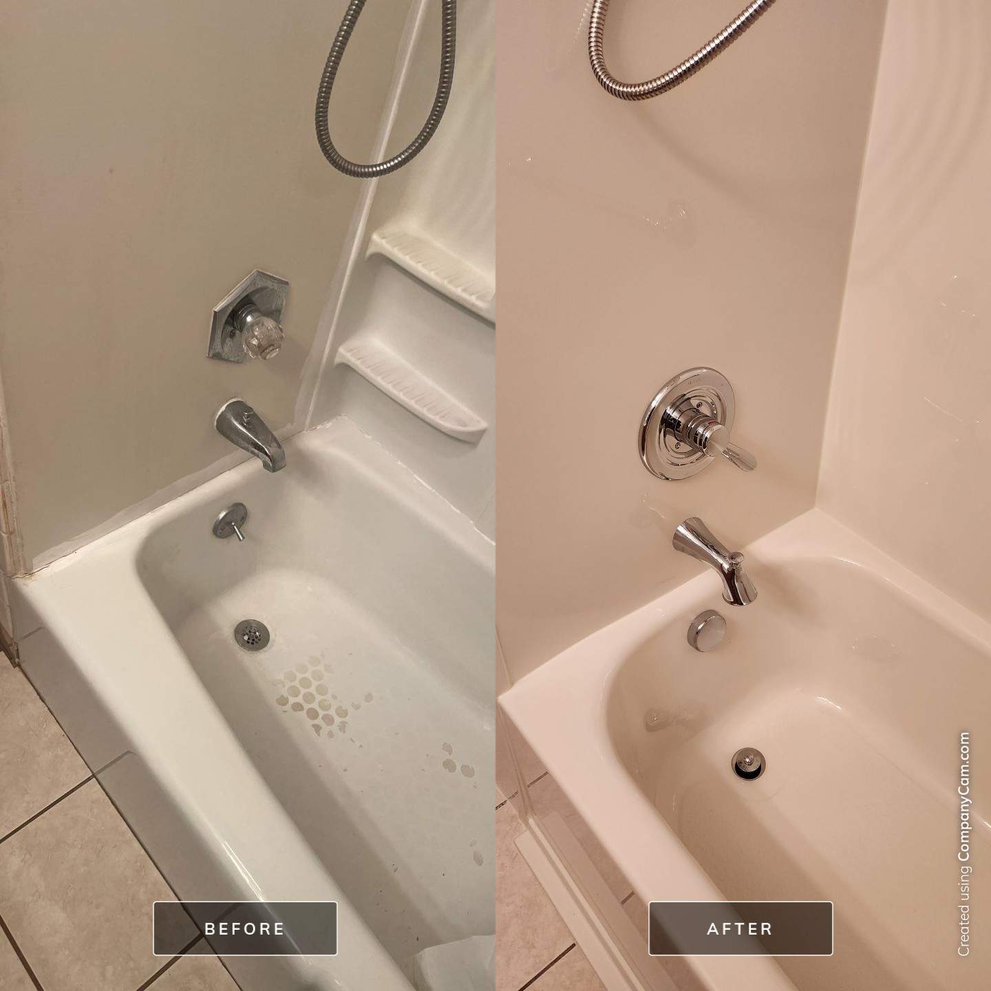 Before & After Tub/Shower Combo in Scottdale by Mt. Pleasant Window & Remodeling