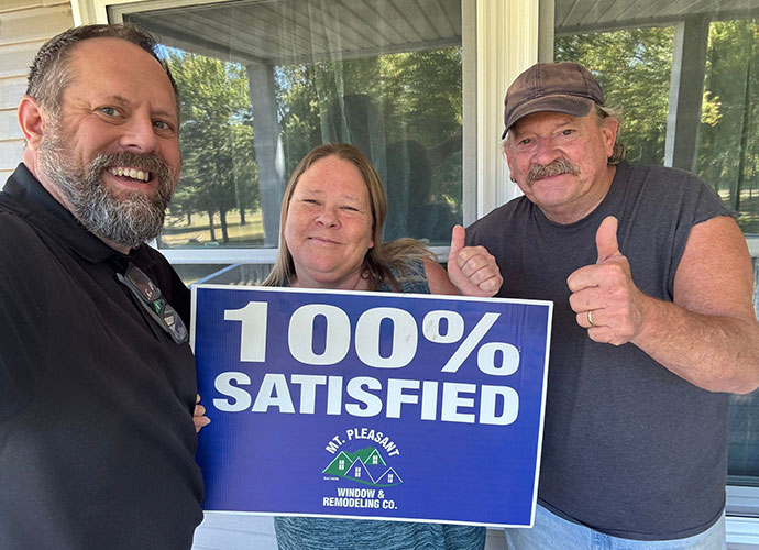Happy Customers 100 Percent Satisfied Home Remodeling