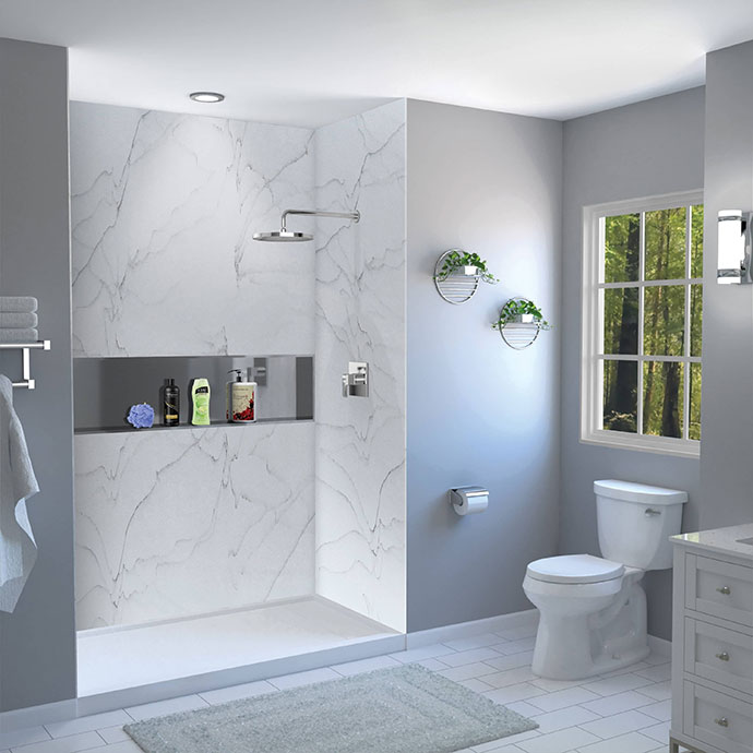 Modern Bathroom Design With Shower and Toilet