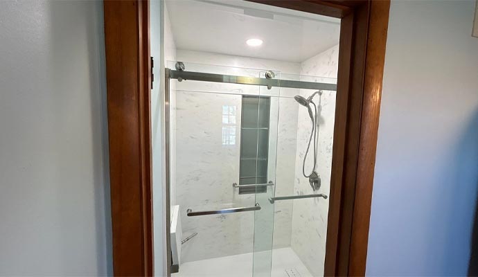 Modern remodeled bathroom