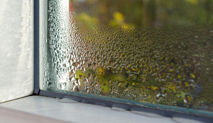 Condensation caused window break