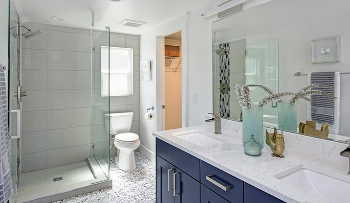 Elegant remodeled bathroom