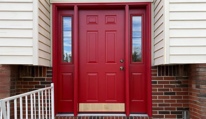 Modern entry door installed in a house in Pittsburgh