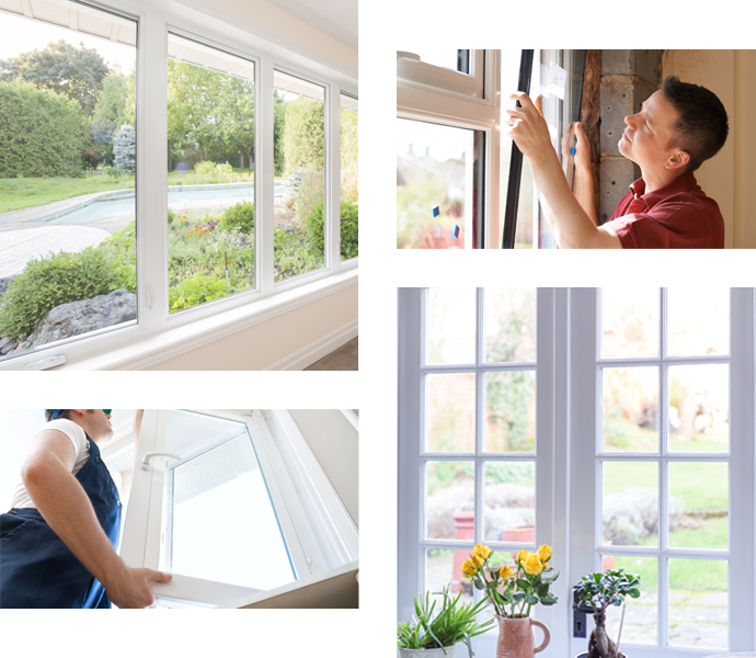 Technicians installing new energy-efficient replacement windows in Greensburg, PA