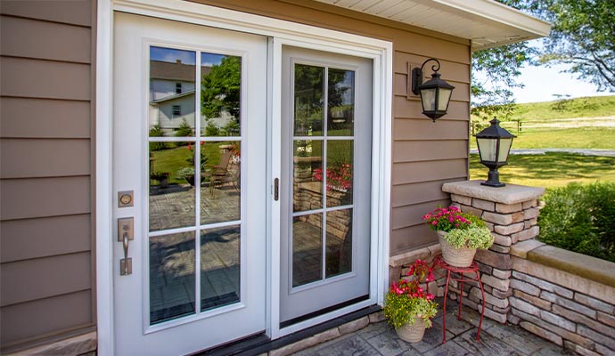Hinged patio door installed in a house in Carnegie