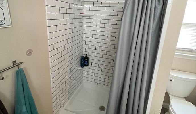 Beautifully installed bathtub