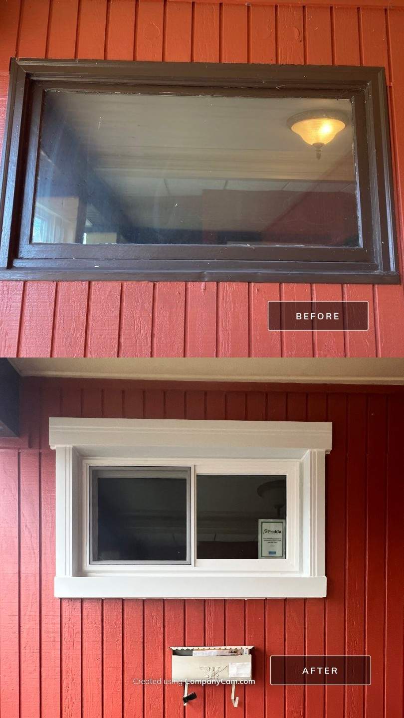 Before & After Window Conversion in Scottdale by Mt. Pleasant Window & Remodeling