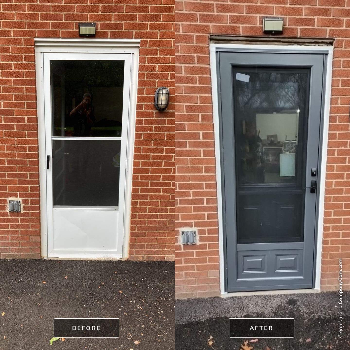 Before and After Entry Door w/ Storm Door in Murrysville