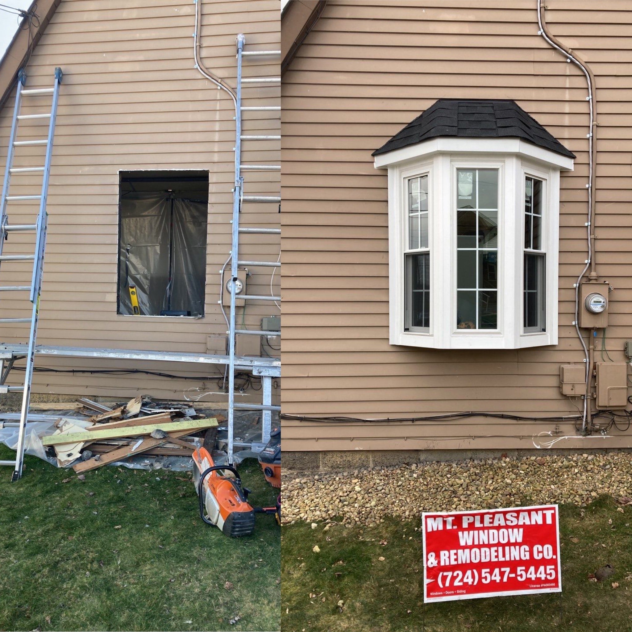 Before and After Bay Window