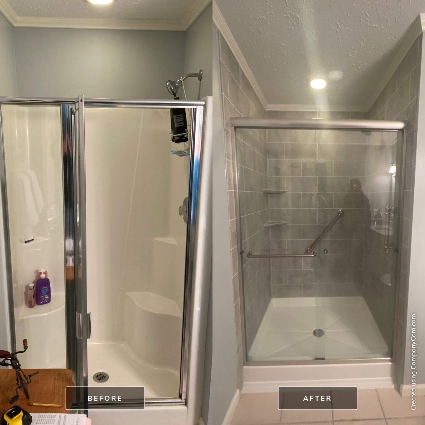 Before and After Walk-In Shower