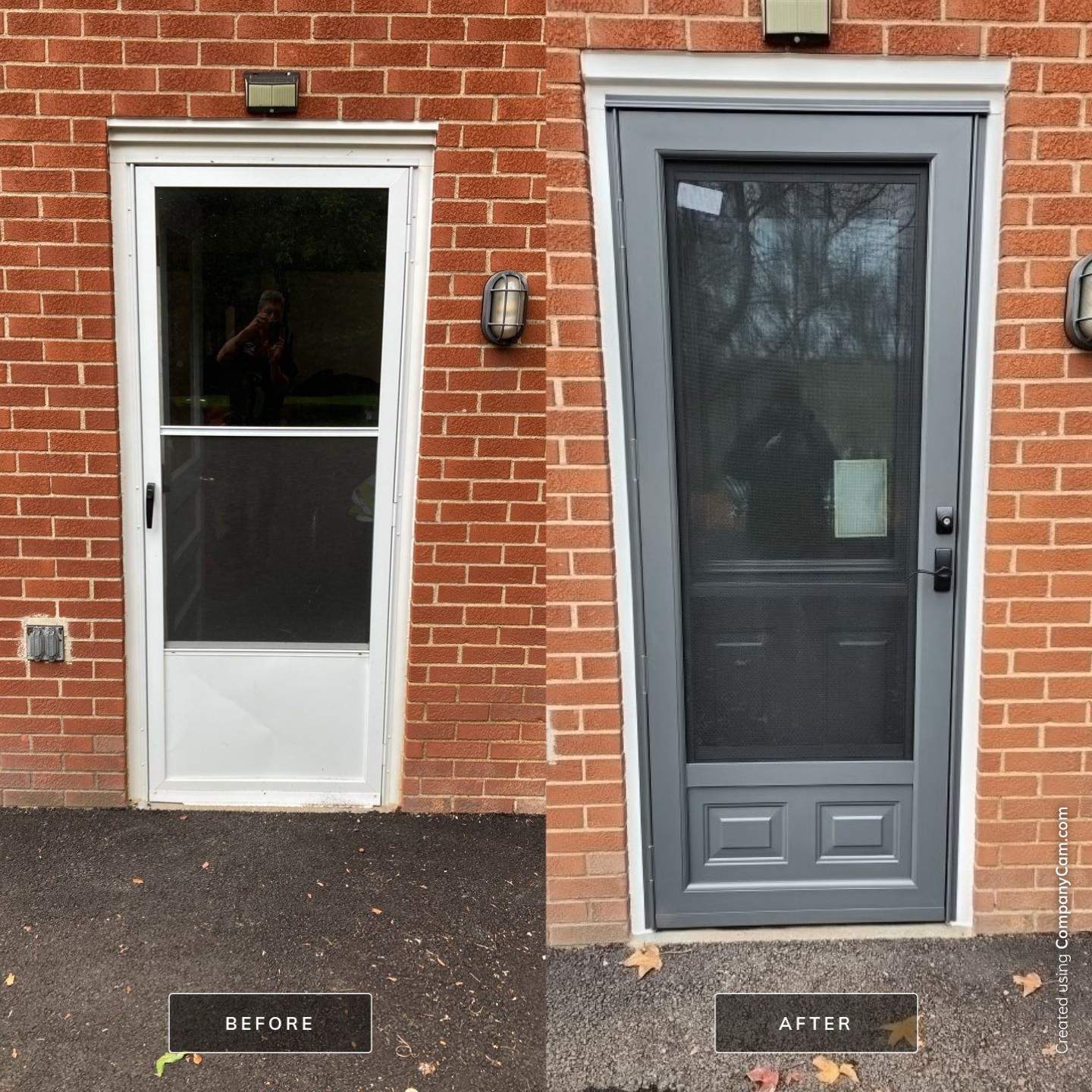 Before and After Entry Door w/ Storm Door in Murrysville