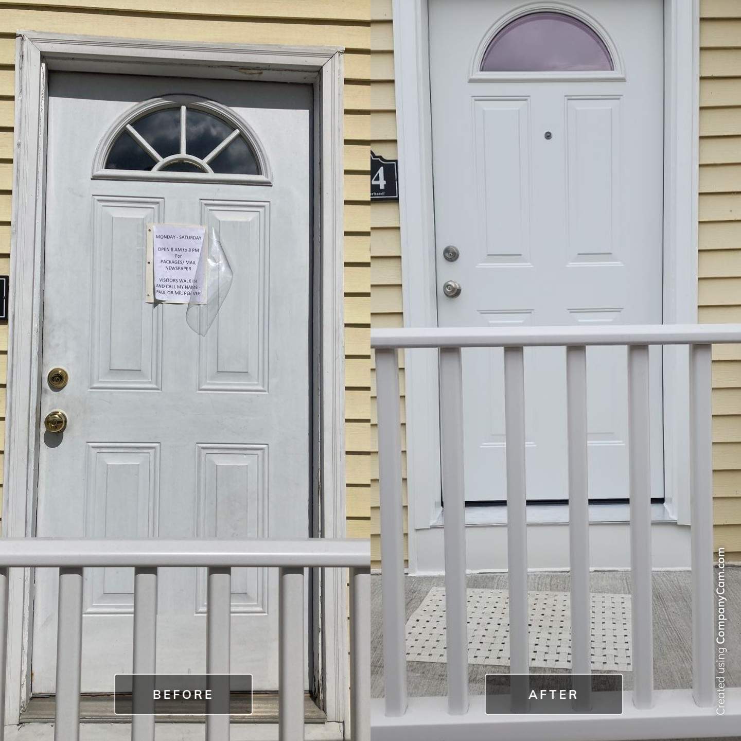 Before & After Door in Latrobe by Mt. Pleasant Window & Remodeling