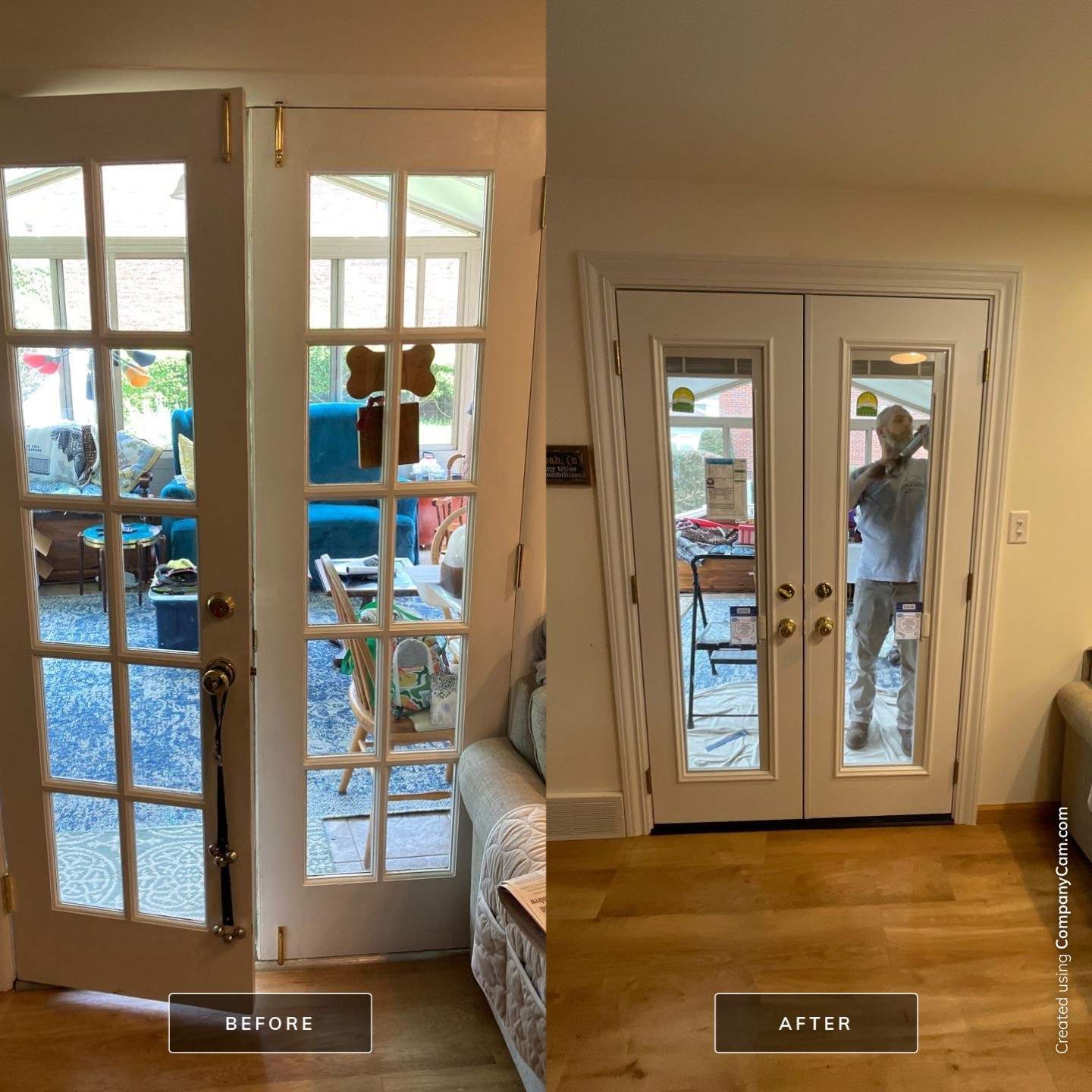 Before & After French Doors in Murrysville by Mt. Pleasant Window & Remodeling