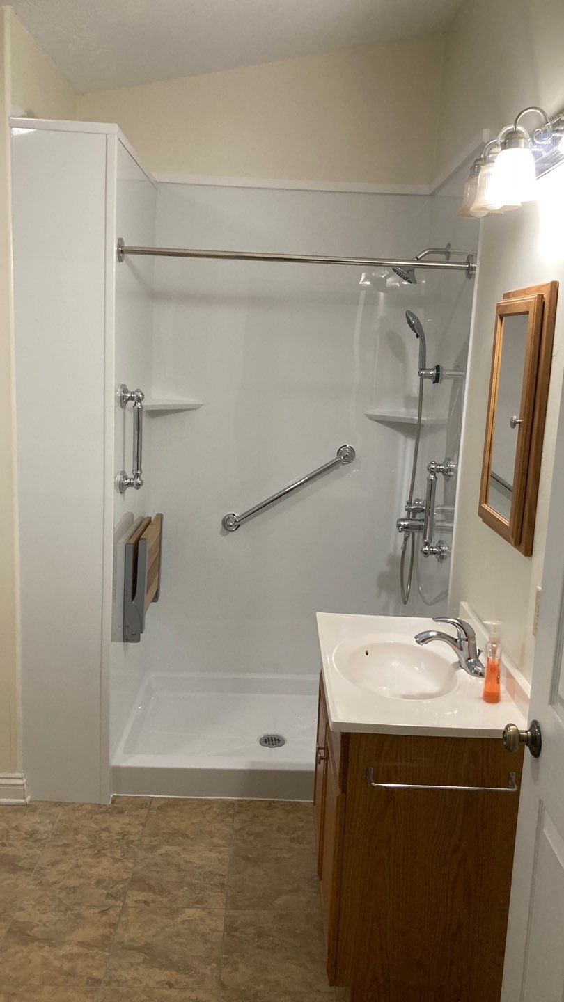 New Walk-in Shower in Penn by Mt. Pleasant Window & Remodeling