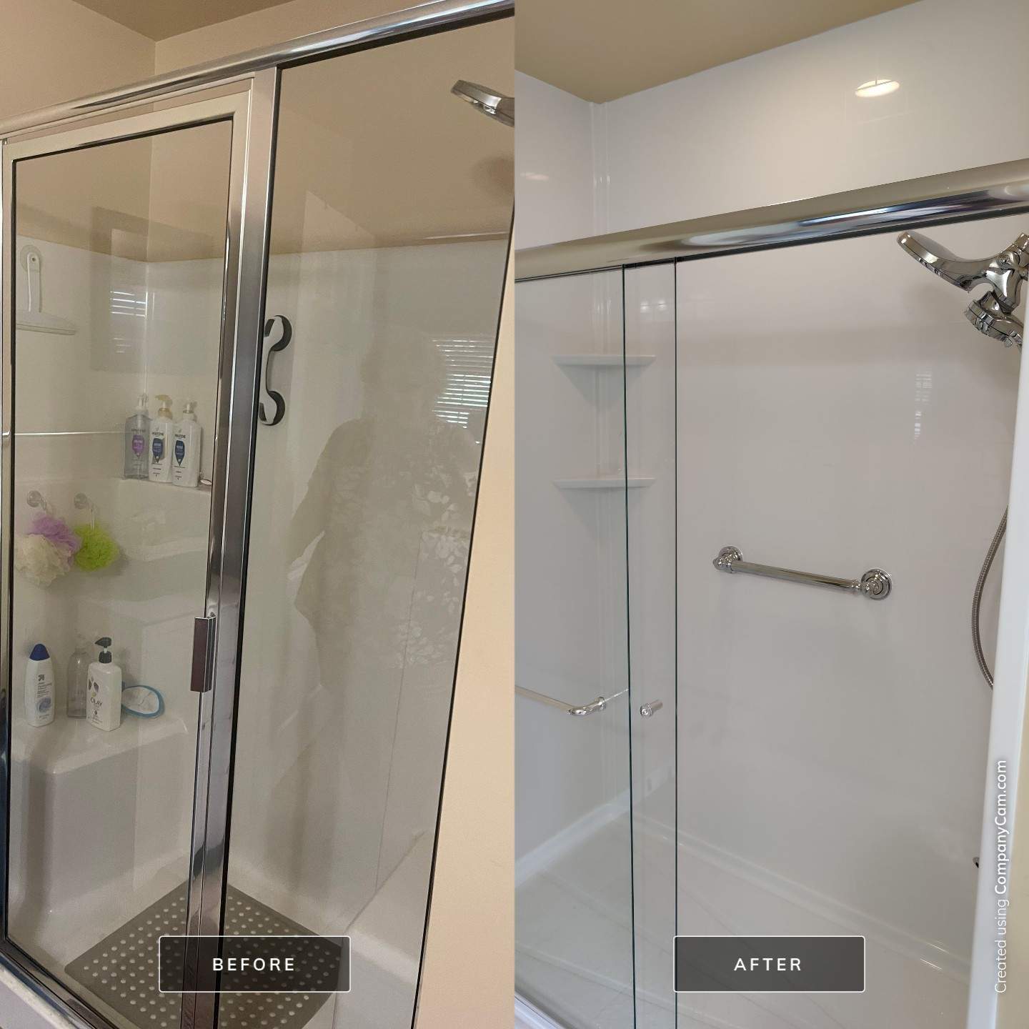 Before and After Walk-In Shower