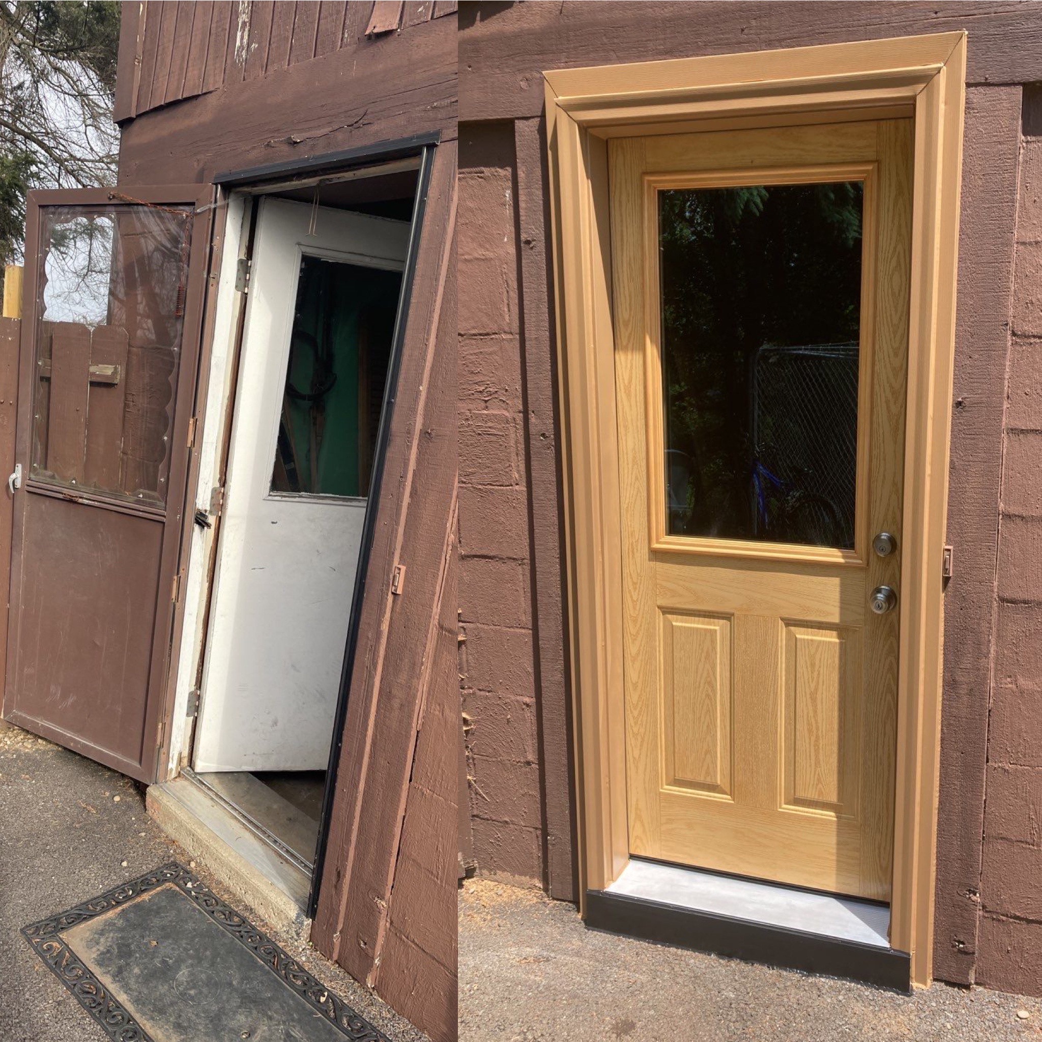 Before and After Entry Door