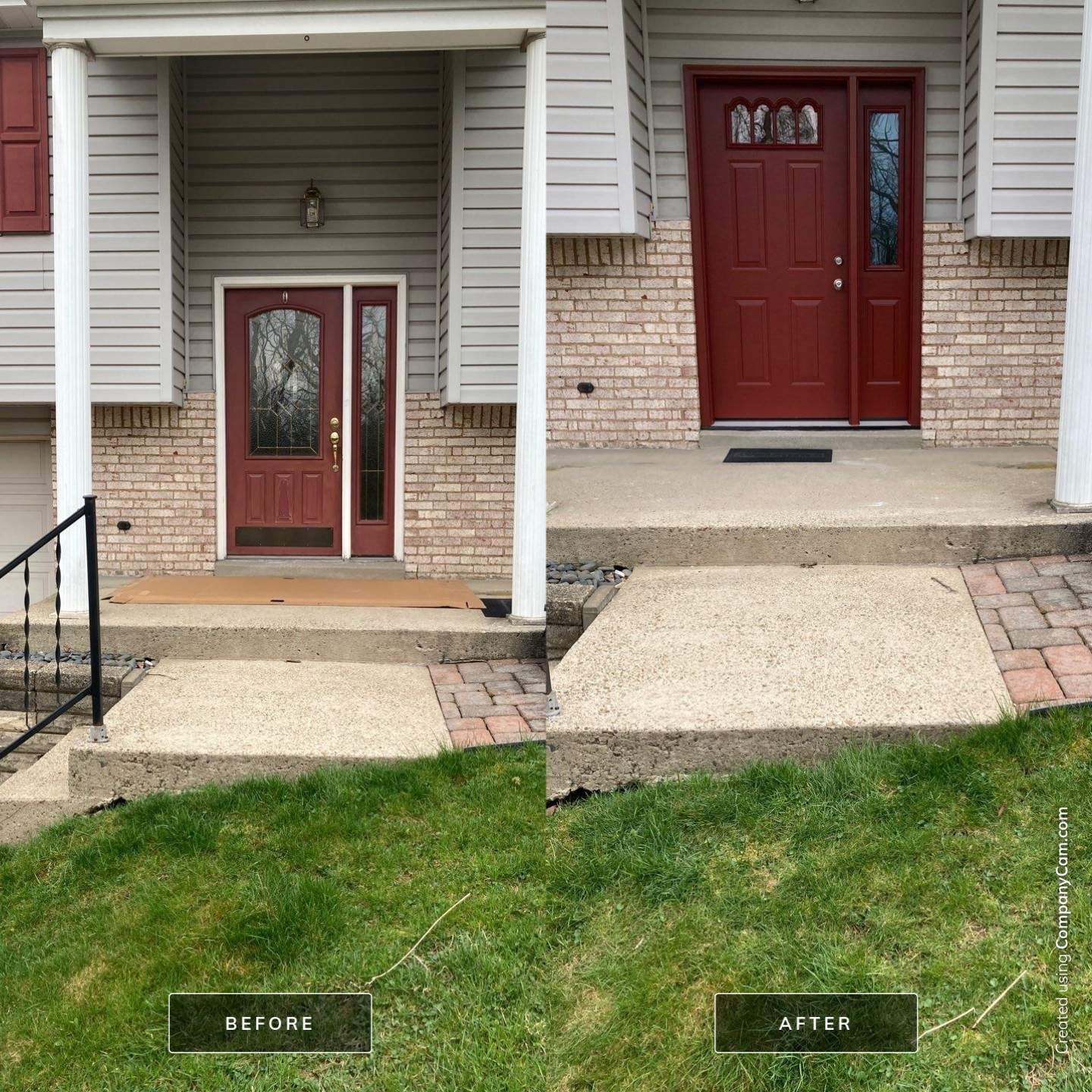 Before & After Entry Door in North Versailles by Mt. Pleasant Window & Remodeling