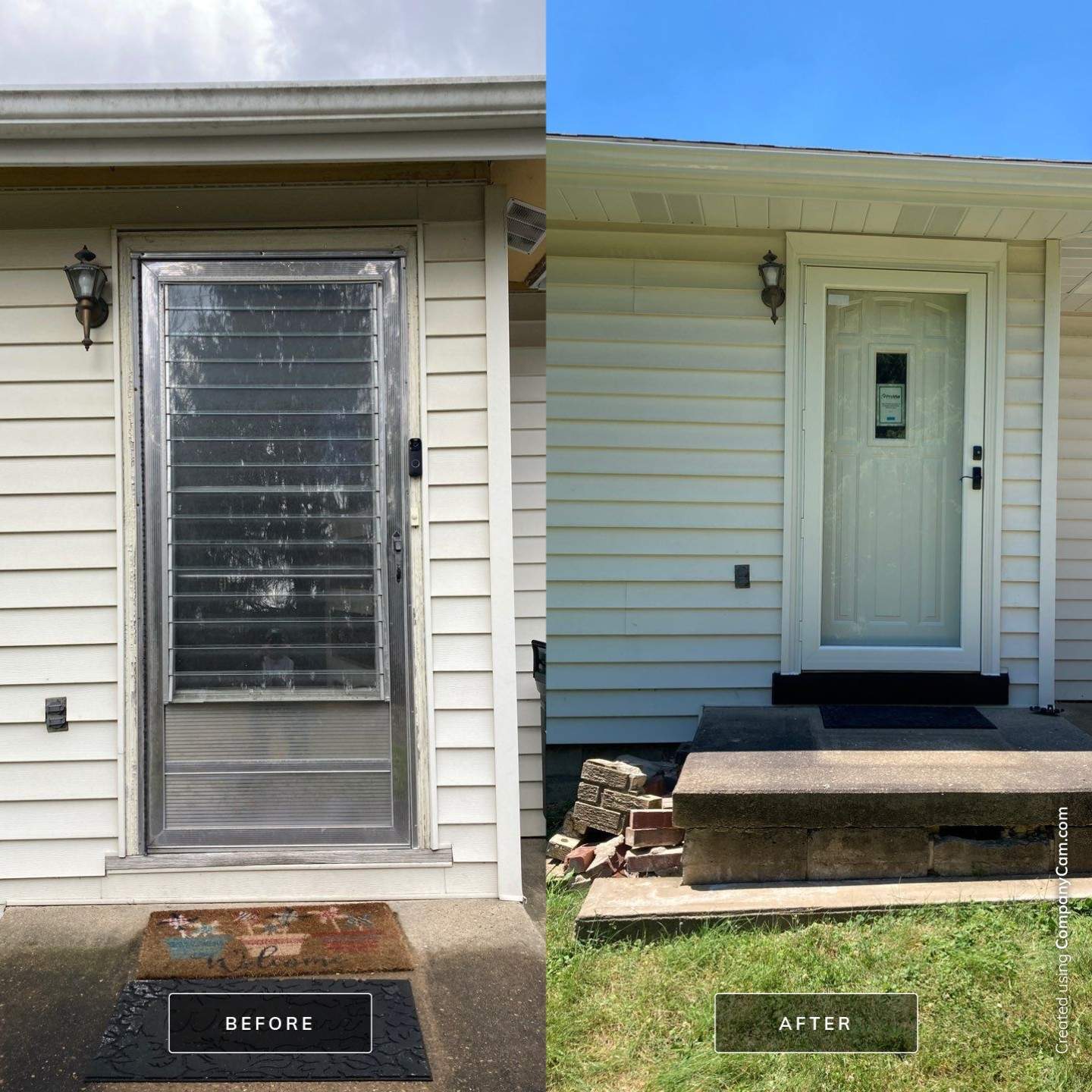 Before and After Entry and Storm Door