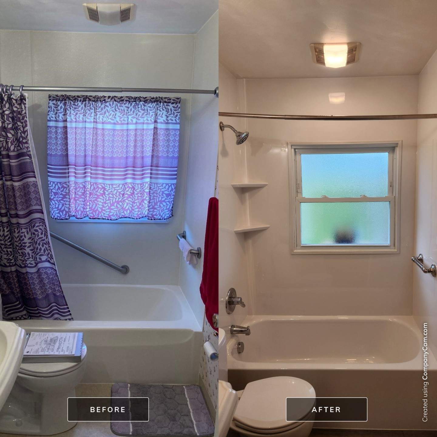 Before & After Tub/Shower Combo in Latrobe by Mt. Pleasant Window & Remodeling