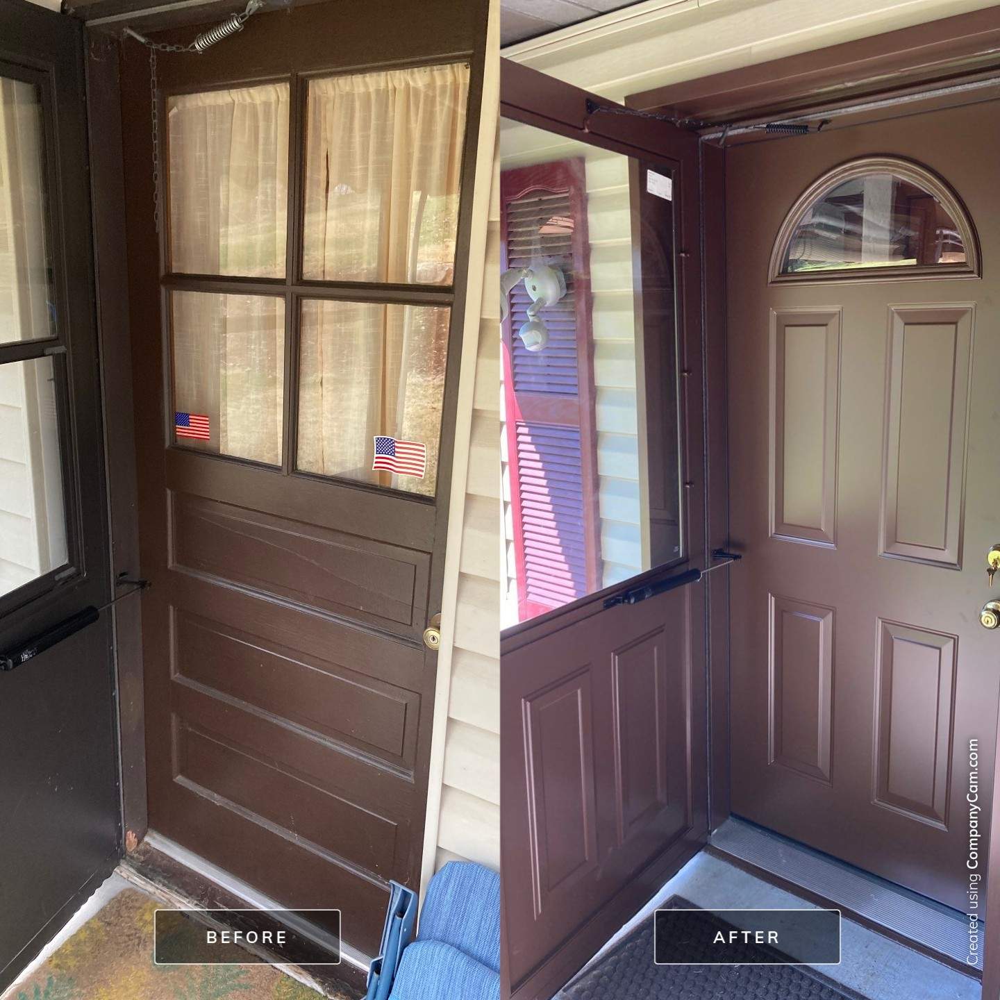 Before and After Entry Door