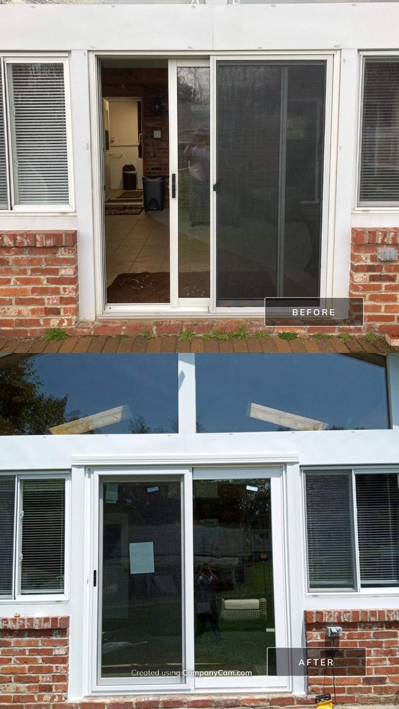 Before and After Sliding Patio Door