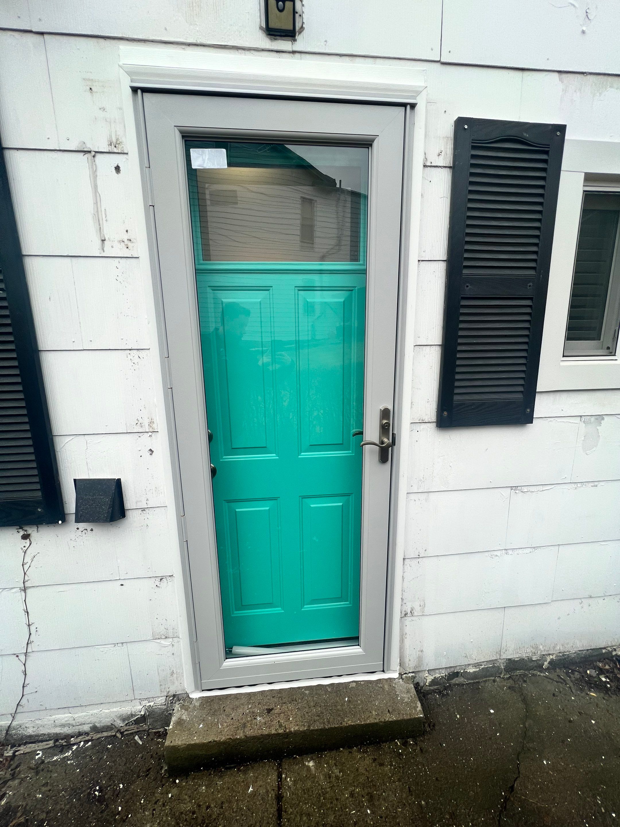 New Entry Door with Storm Door in Pittsburgh by Mt. Pleasant Window & Remodeling