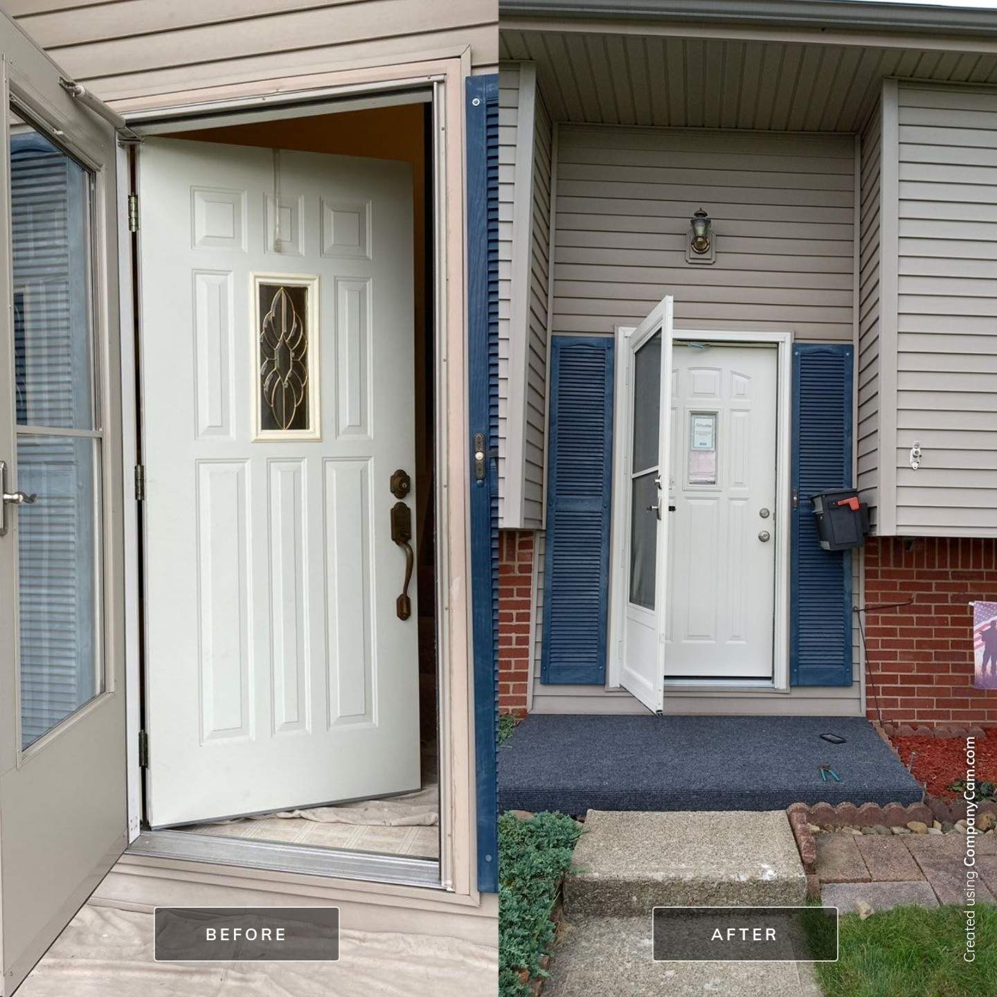 Before and After Entry/Storm Door (Outside)