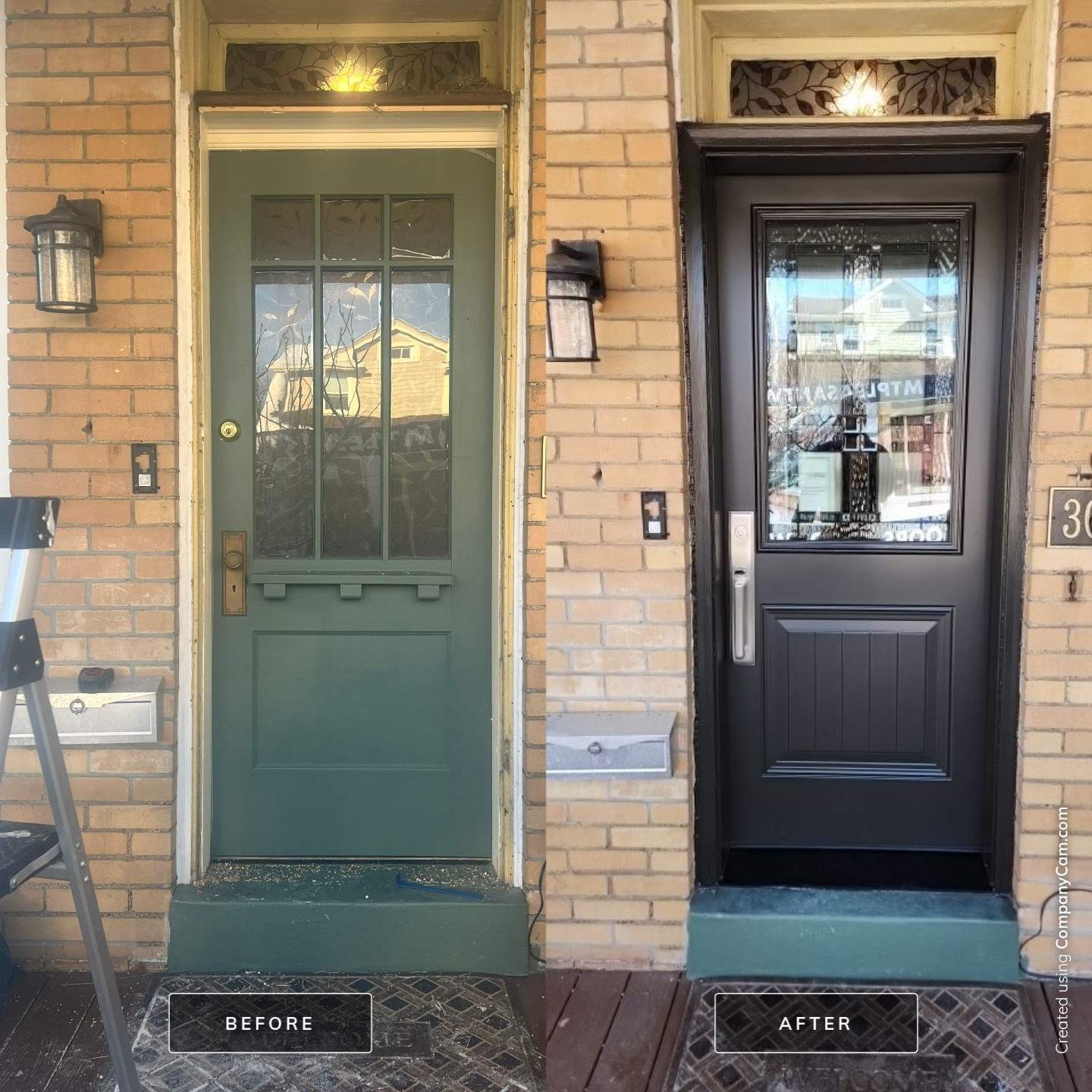 Before & After Door in Pittsburgh by Mt. Pleasant Window & Remodeling