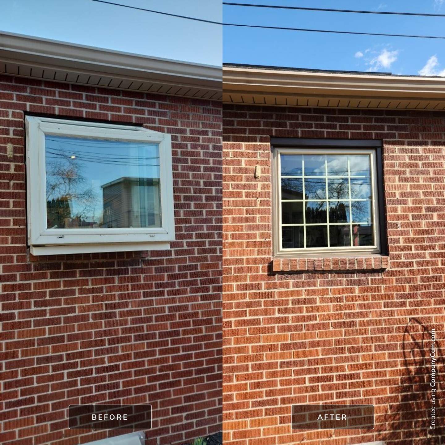 Before & After Window Conversion in Apollo by Mt. Pleasant Window & Remodeling
