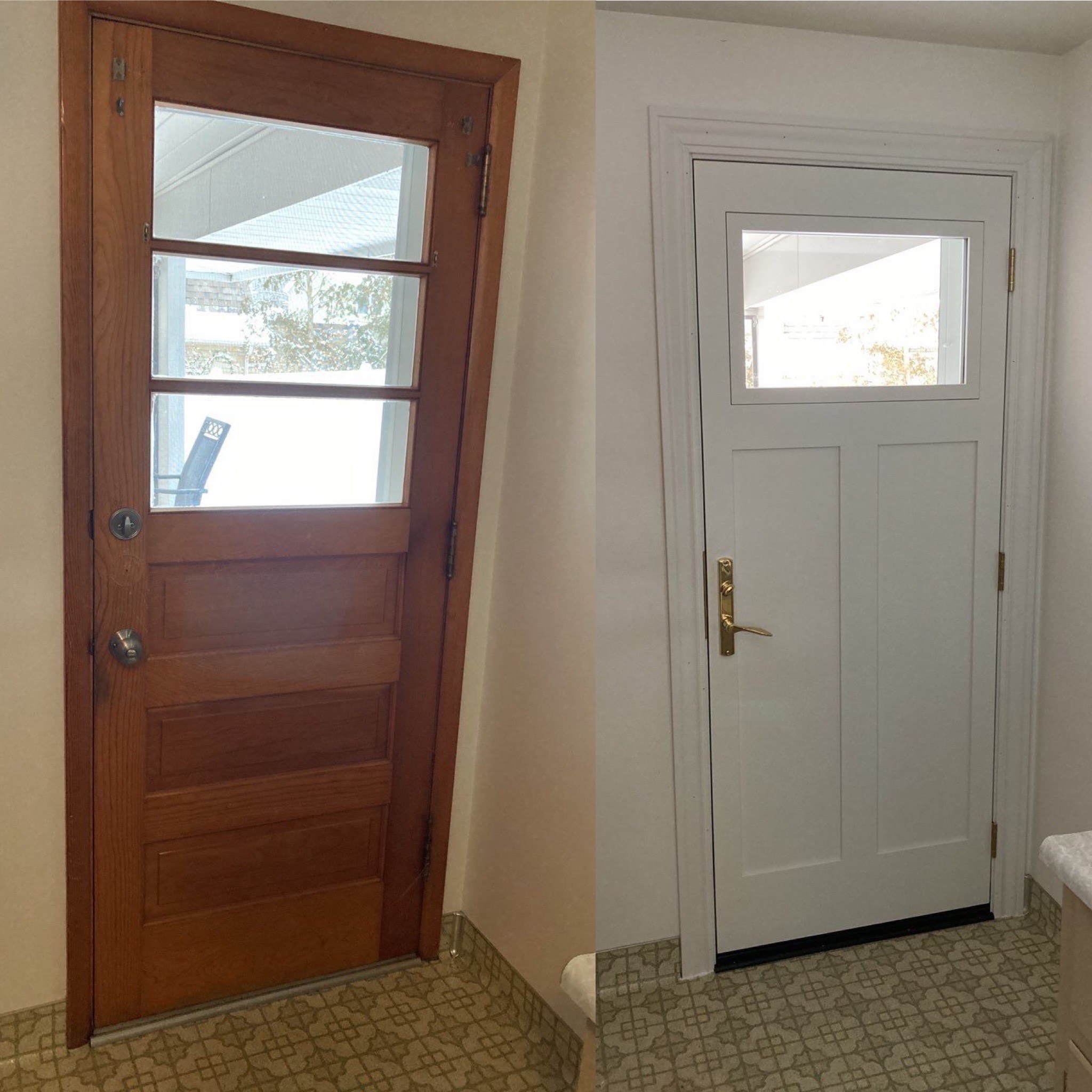 Before and After  Door