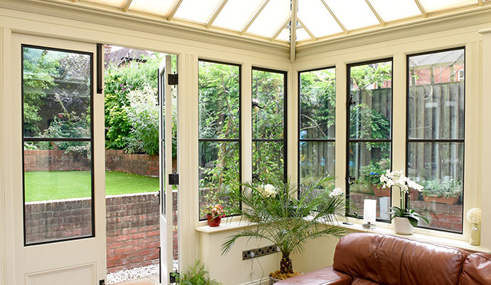 Seasonal protection based patio doors installed in a house in Pittsburgh
