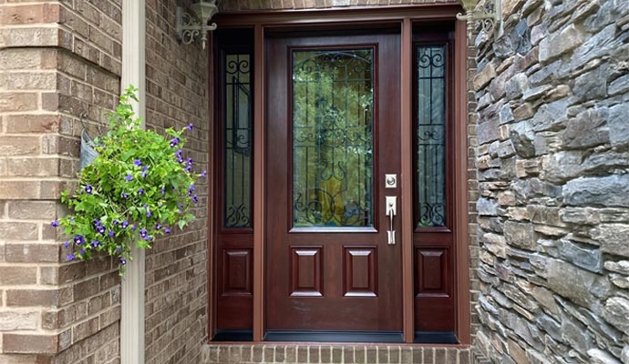 Installed Modern Entry Door
