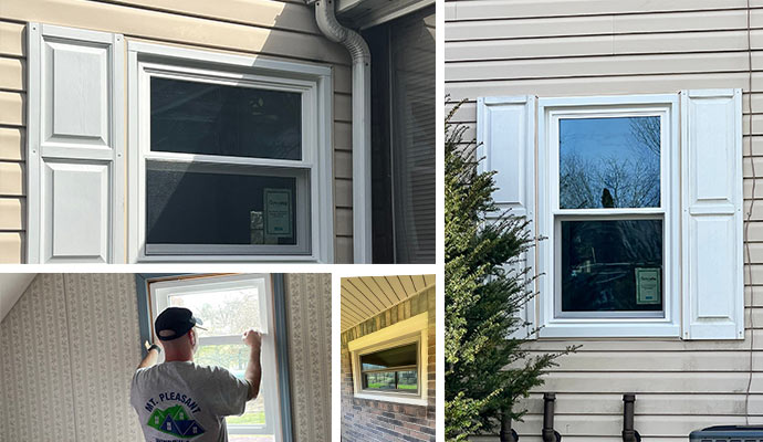 Professional replacing old window to new window