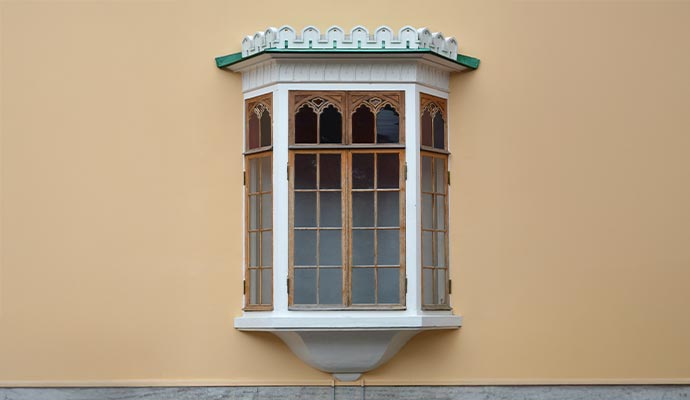 An oriel window