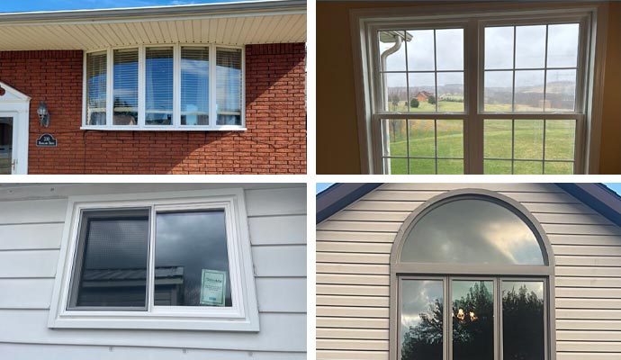 Collage of different style of windows