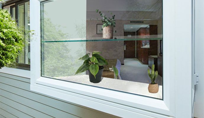 Outer view of a garden window