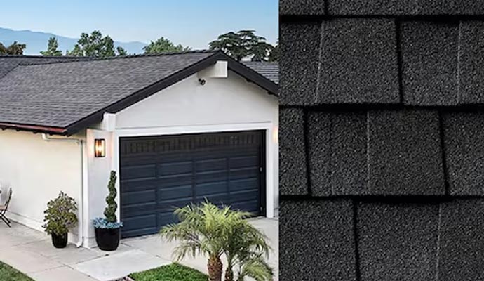 Collage of durable roof and shingle