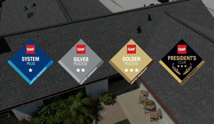GAF roofing warranties and certifications