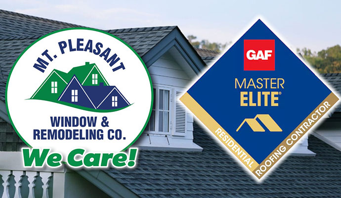 Mt. Pleasant and GAF Master Elite® logos