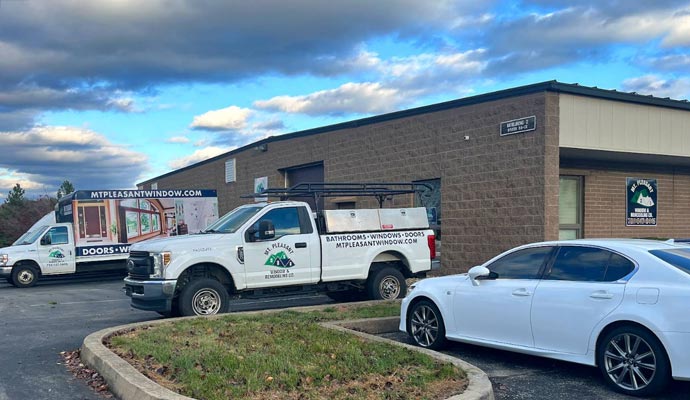 Service vehicle of Mt. Pleasant Window and Remodeling Company