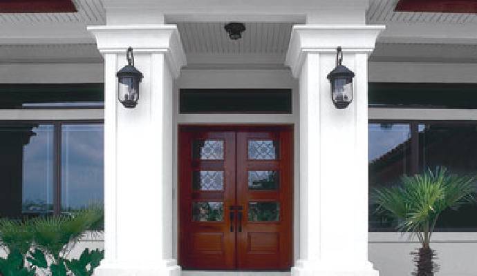 Double Door Porch With Soffit