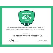 2016 Angie's List Super Service Award