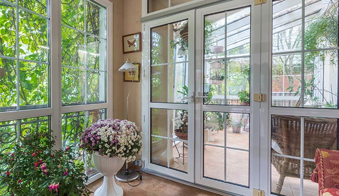 Well maintained swing patio doors in a house in a Pittsburgh